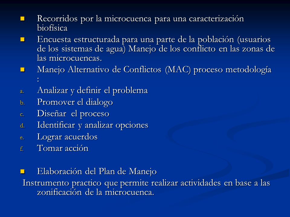 Recorridos por la microcuenca para una caracterización biofísica