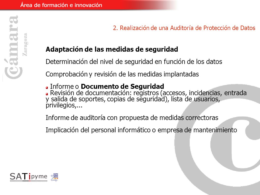 2. Realización de una Auditoría de Protección de Datos