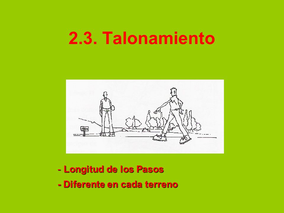 2.3. Talonamiento Longitud de los Pasos - Diferente en cada terreno