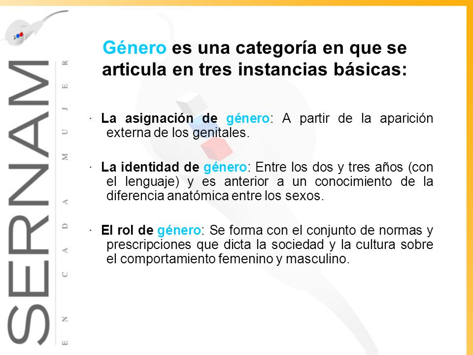 Género es una categoría en que se articula en tres instancias básicas: