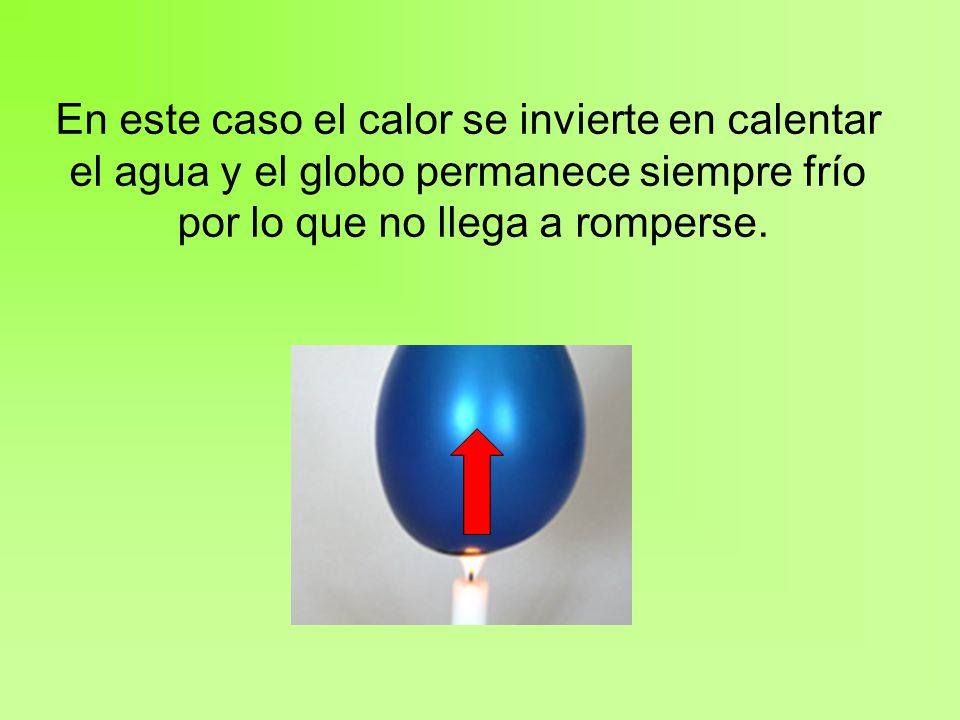 En este caso el calor se invierte en calentar