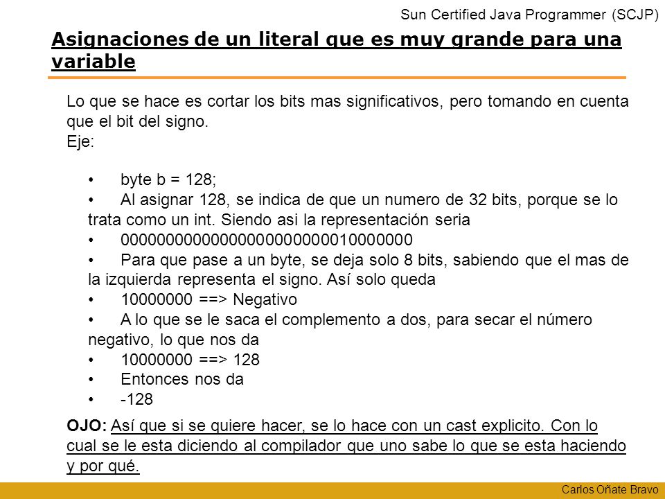 Asignaciones de un literal que es muy grande para una variable
