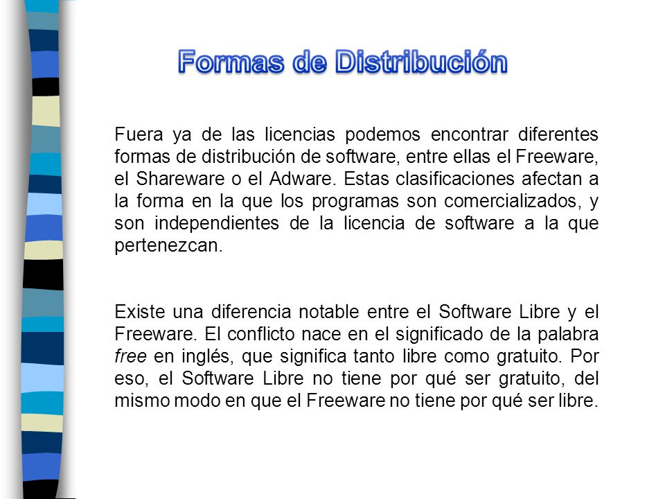 Formas de Distribución