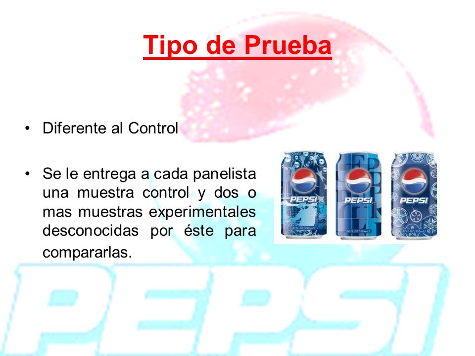 Tipo de Prueba Diferente al Control