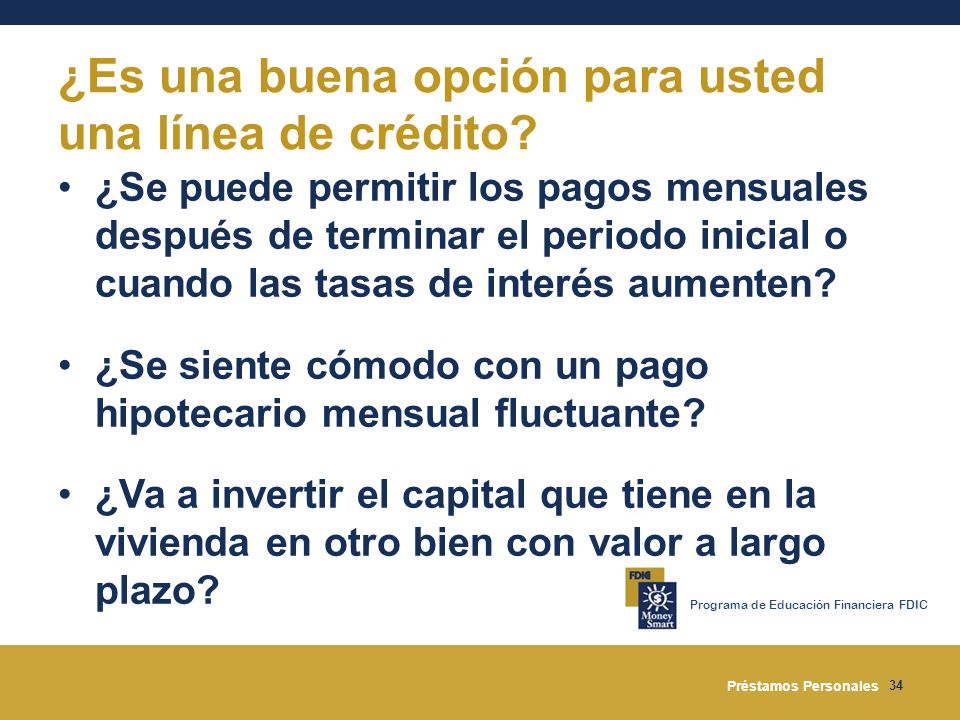 ¿Es una buena opción para usted una línea de crédito