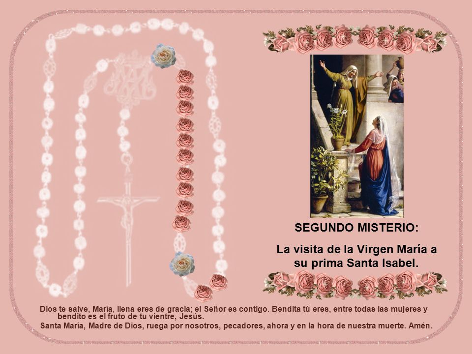 La visita de la Virgen María a su prima Santa Isabel.