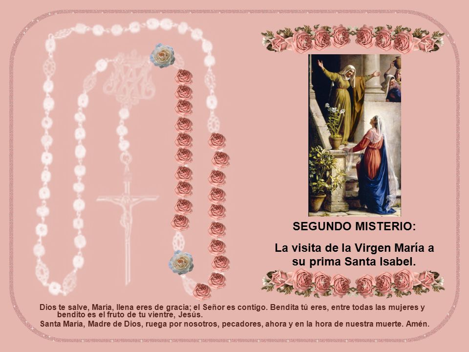 La visita de la Virgen María a su prima Santa Isabel.