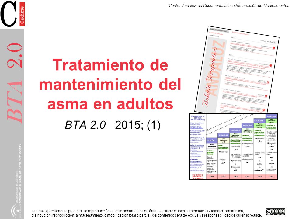 Tratamiento de mantenimiento del asma en adultos BTA ; (1)