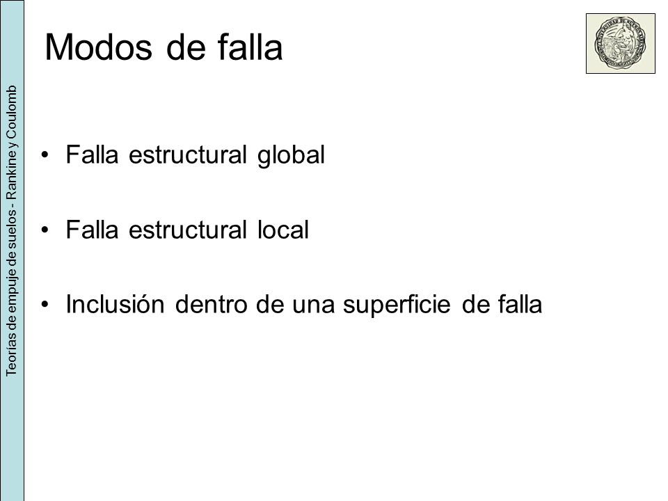 Teorías de empuje de suelos - Rankine y Coulomb