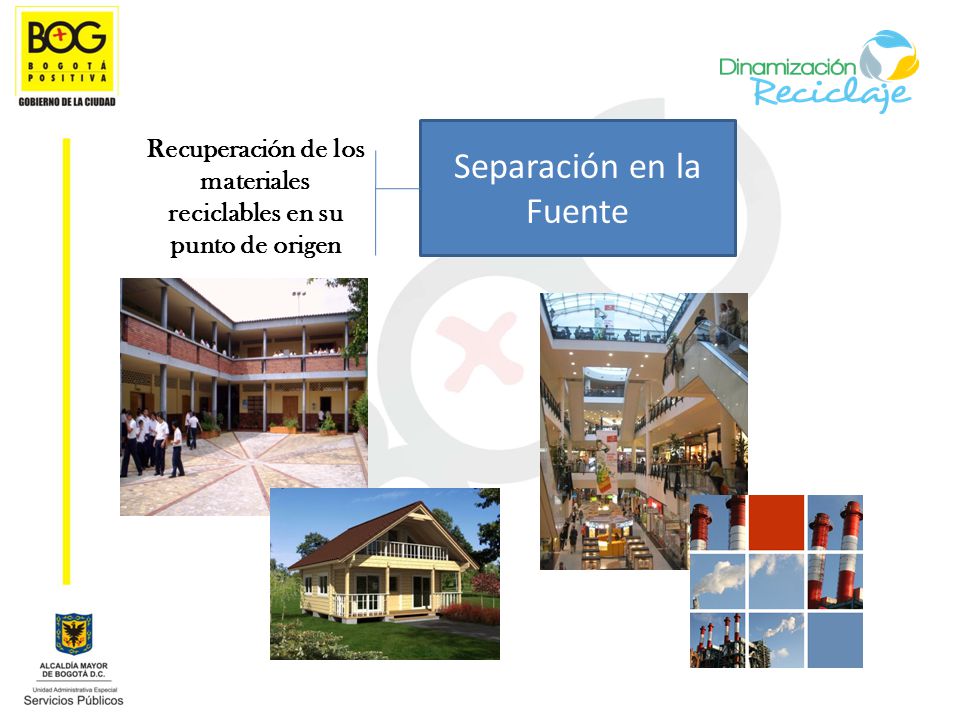 Recuperación de los materiales reciclables en su punto de origen