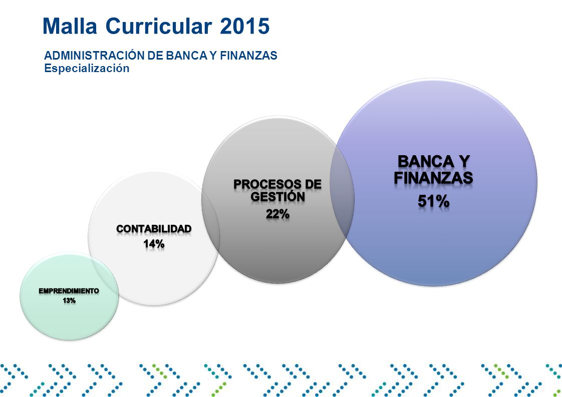 Malla Curricular 2015 Banca y finanzas 51% Procesos de gestión 22%