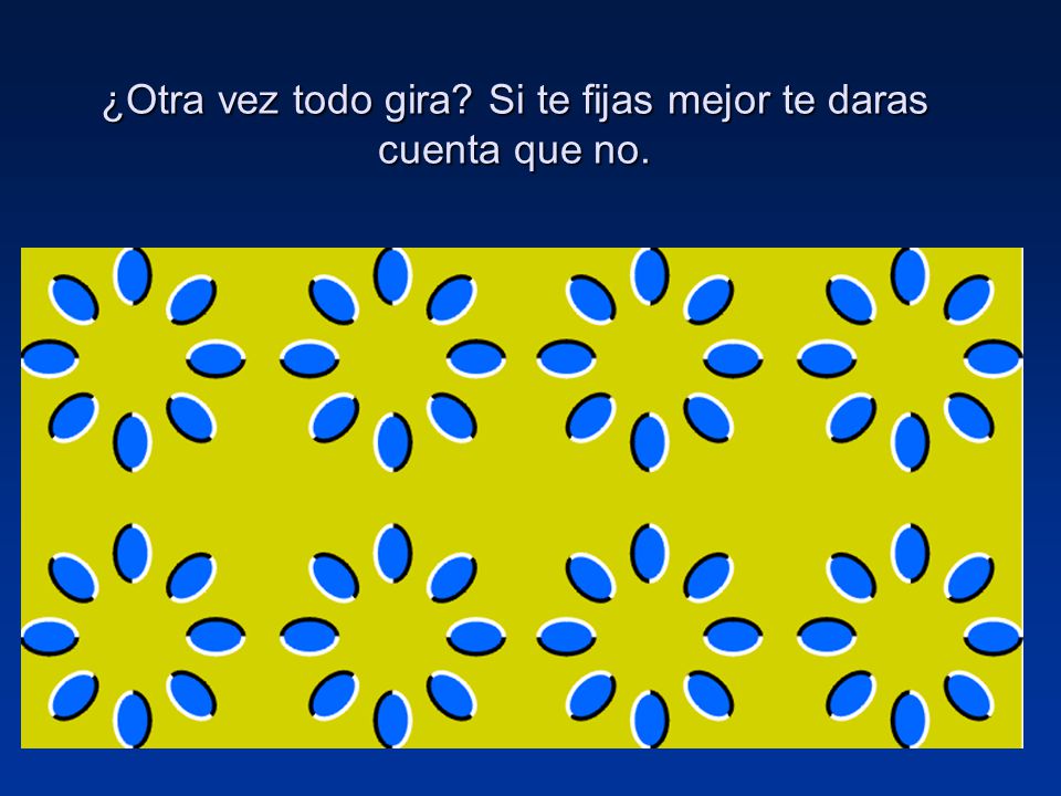 ¿Otra vez todo gira Si te fijas mejor te daras cuenta que no.