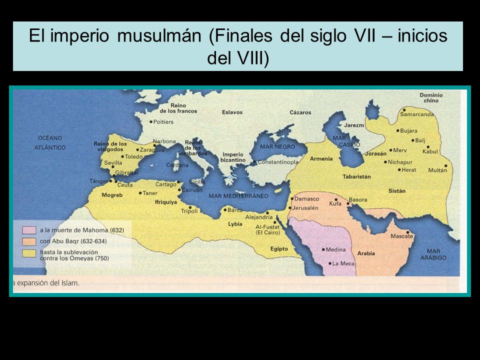 El imperio musulmán (Finales del siglo VII – inicios del VIII)