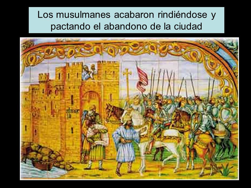 Los musulmanes acabaron rindiéndose y pactando el abandono de la ciudad