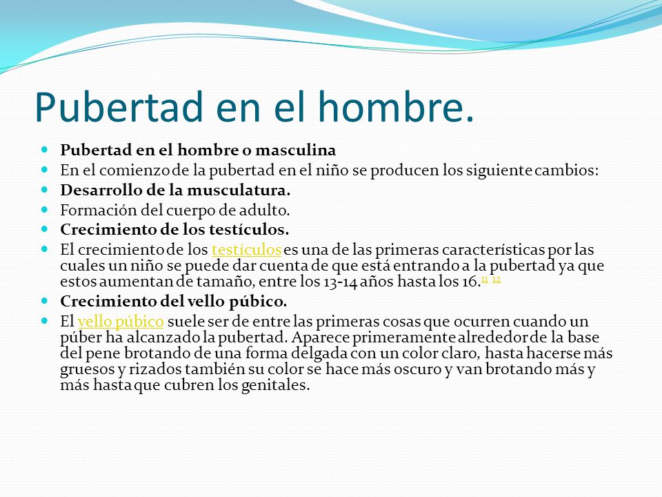 Pubertad en el hombre. Pubertad en el hombre o masculina