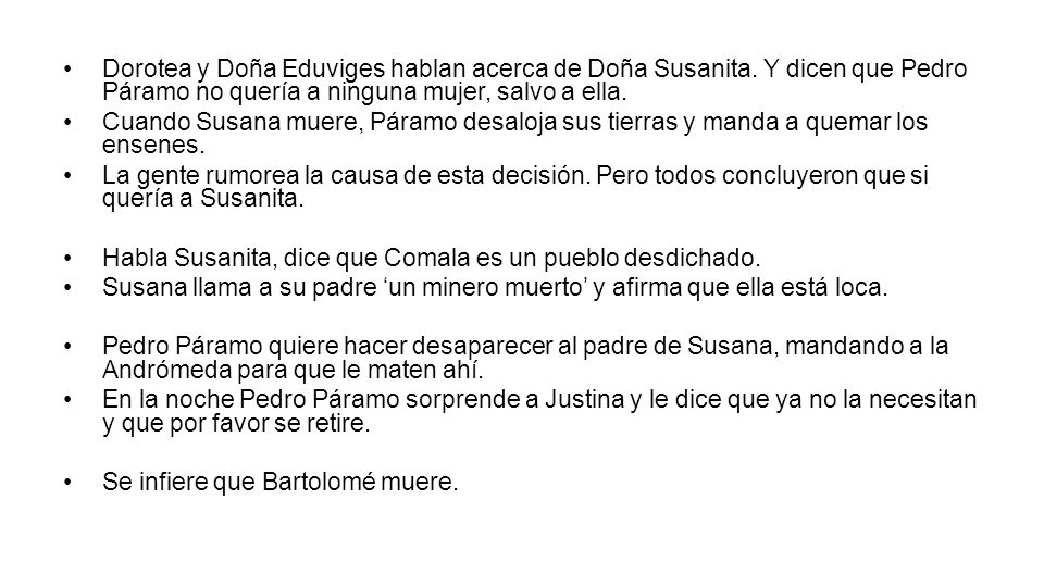 Dorotea y Doña Eduviges hablan acerca de Doña Susanita
