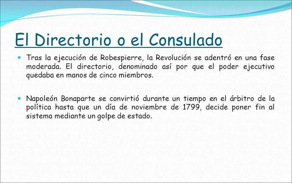 El Directorio o el Consulado