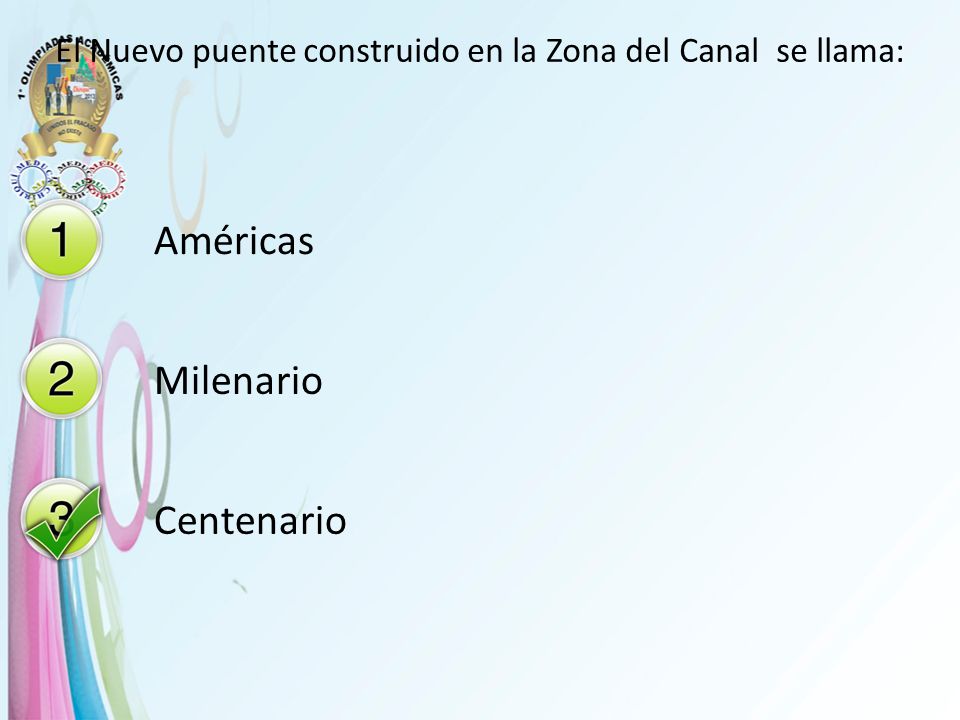 El Nuevo puente construido en la Zona del Canal se llama: