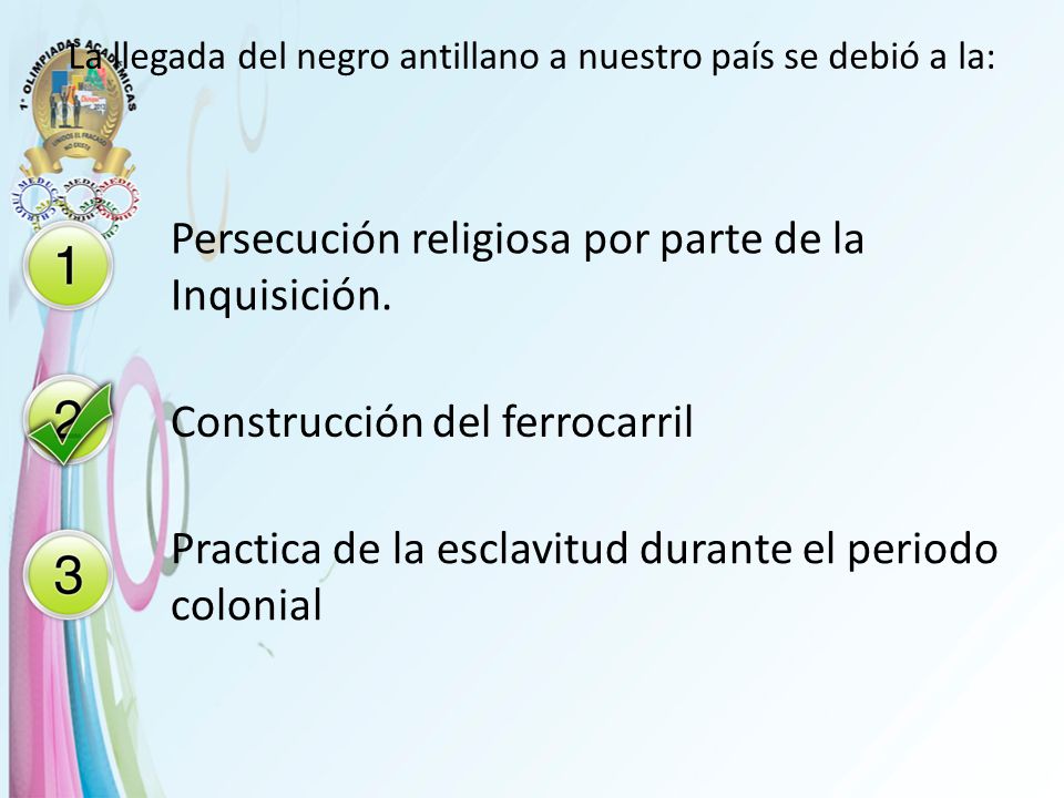 La llegada del negro antillano a nuestro país se debió a la: