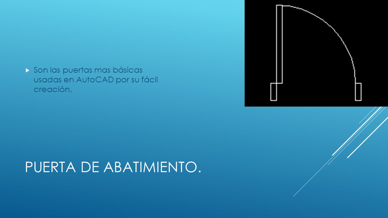 Son las puertas mas básicas usadas en AutoCAD por su fácil creación.