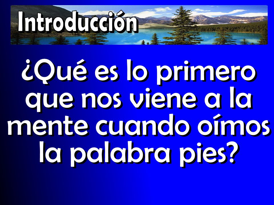 Introducción ¿Qué es lo primero que nos viene a la mente cuando oímos la palabra pies