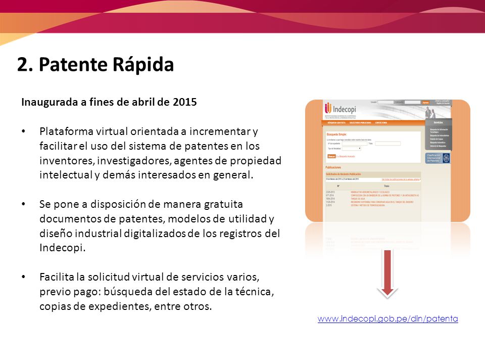 2. Patente Rápida Inaugurada a fines de abril de 2015