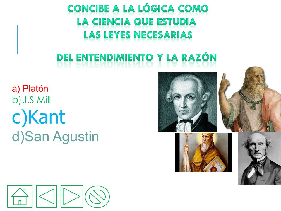 Concibe a la lógica como del entendimiento y la razón