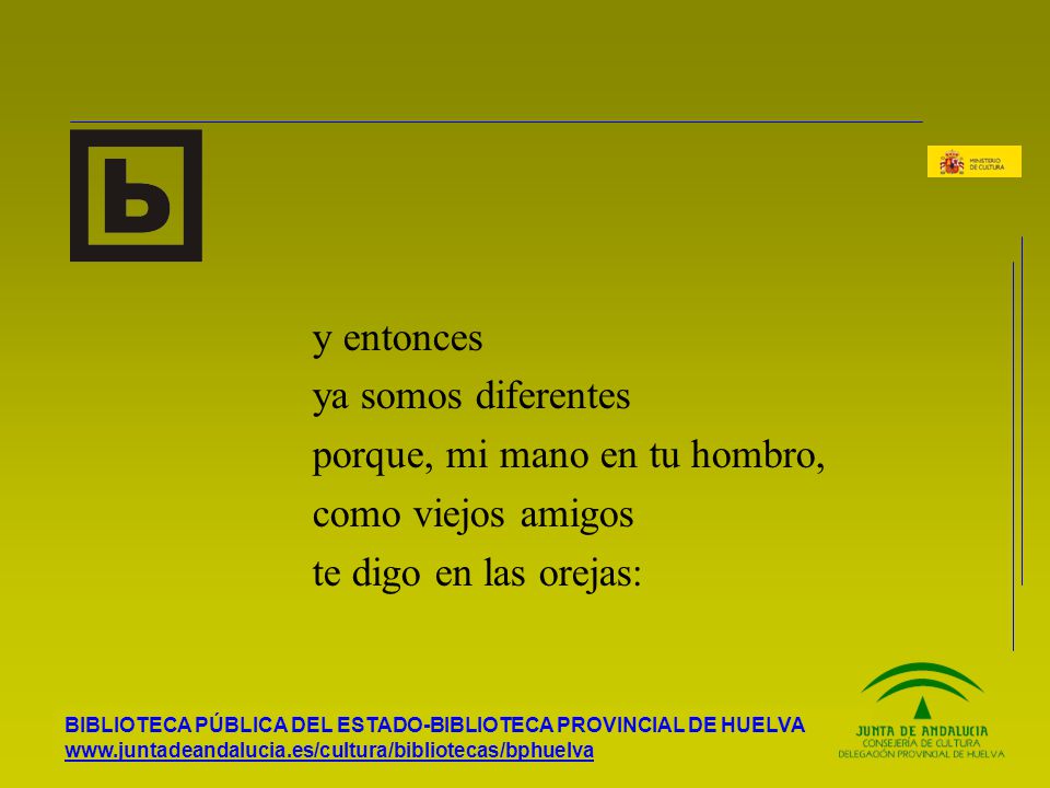y entonces ya somos diferentes. porque, mi mano en tu hombro, como viejos amigos.