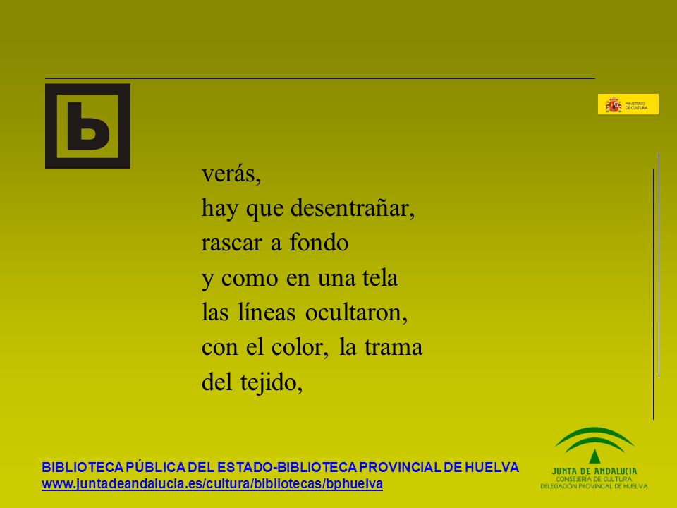 verás, hay que desentrañar, rascar a fondo. y como en una tela. las líneas ocultaron, con el color, la trama.