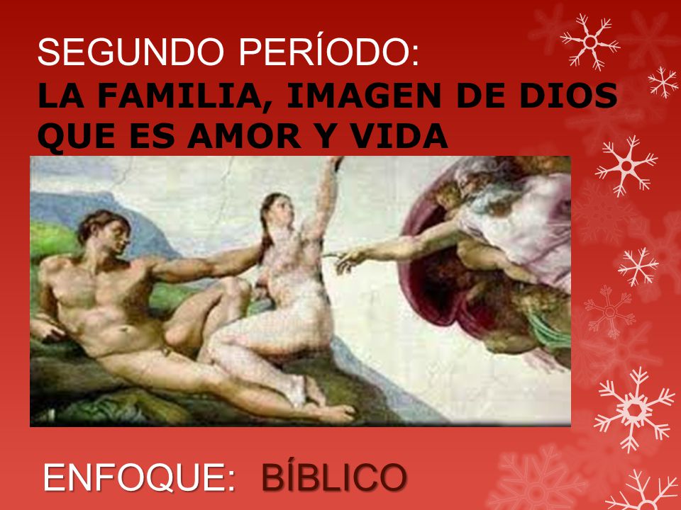 SEGUNDO PERÍODO: LA FAMILIA, IMAGEN DE DIOS QUE ES AMOR Y VIDA