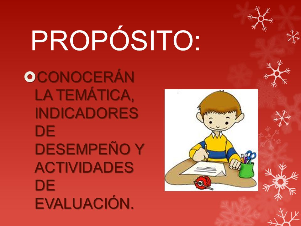 PROPÓSITO: CONOCERÁN LA TEMÁTICA, INDICADORES DE DESEMPEÑO Y ACTIVIDADES DE EVALUACIÓN.