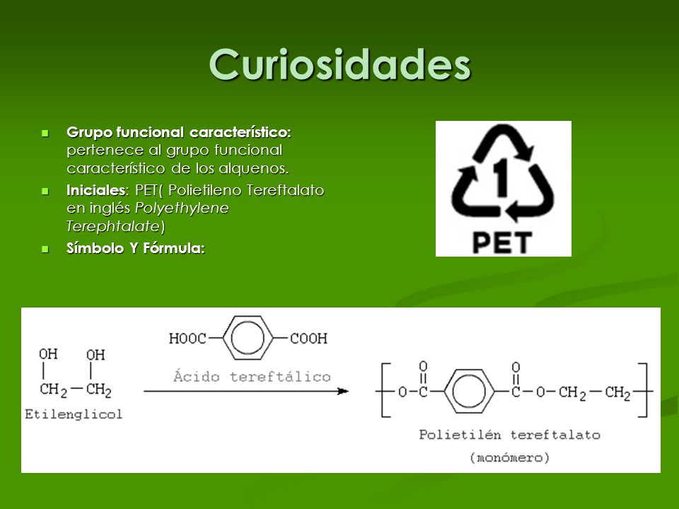 Curiosidades Grupo funcional característico: pertenece al grupo funcional característico de los alquenos.