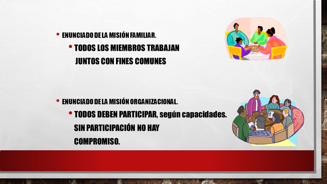 Todos los miembros trabajan juntos con fines comunes