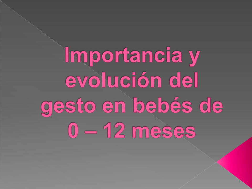Importancia y evolución del gesto en bebés de 0 – 12 meses