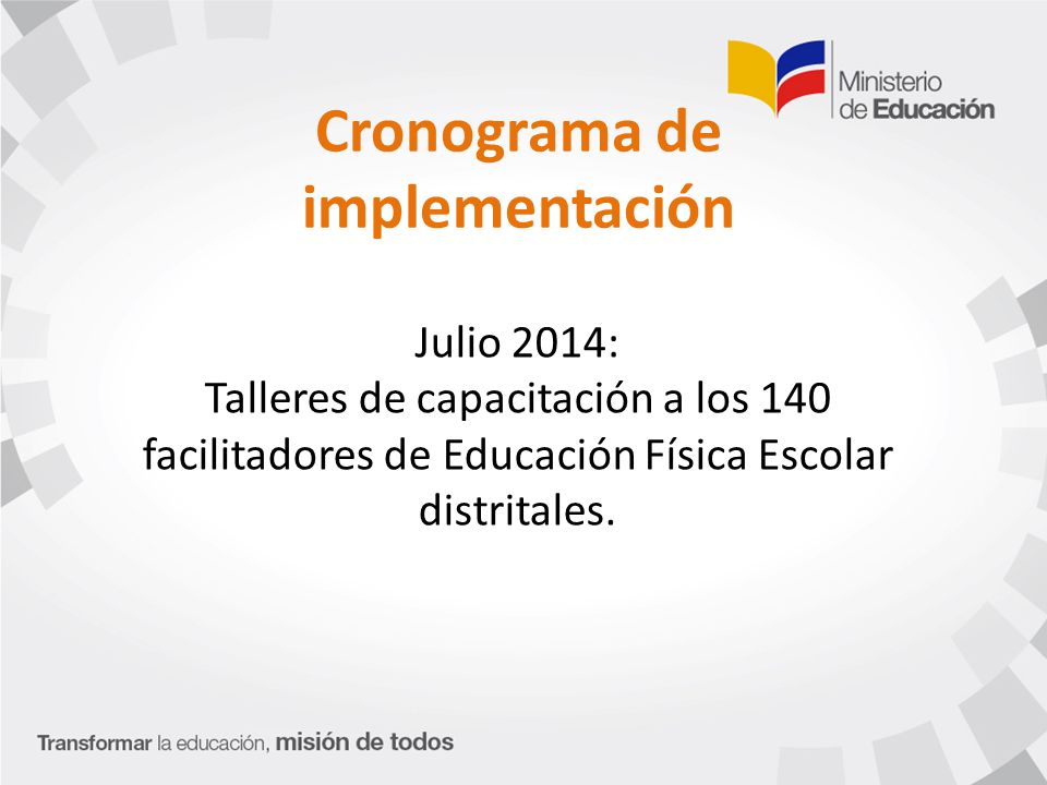 Cronograma de implementación