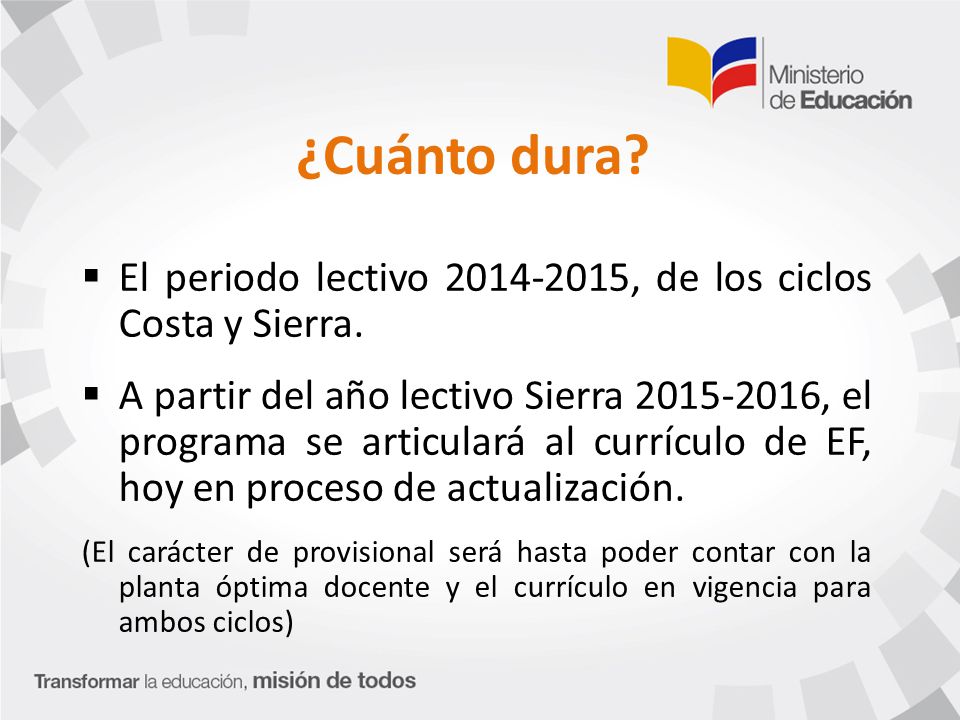 ¿Cuánto dura El periodo lectivo , de los ciclos Costa y Sierra.