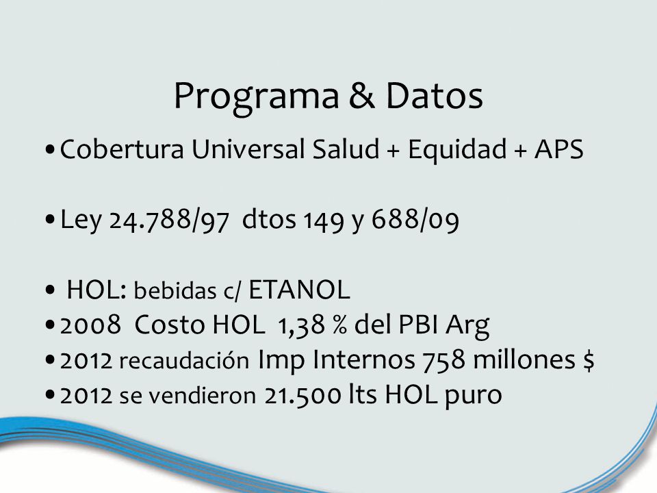 Programa & Datos Cobertura Universal Salud + Equidad + APS