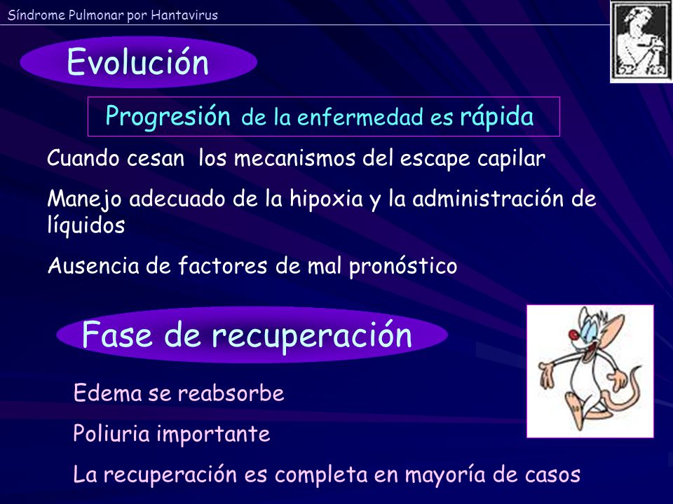 Evolución Fase de recuperación Progresión de la enfermedad es rápida