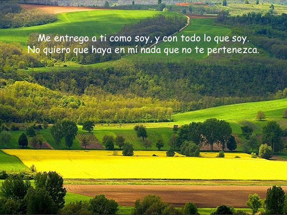 Me entrego a ti como soy, y con todo lo que soy