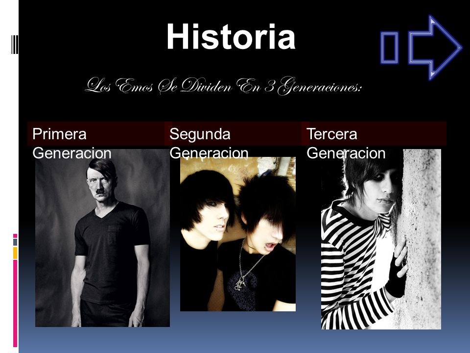 Historia Los Emos Se Dividen En 3 Generaciones: Primera Generacion