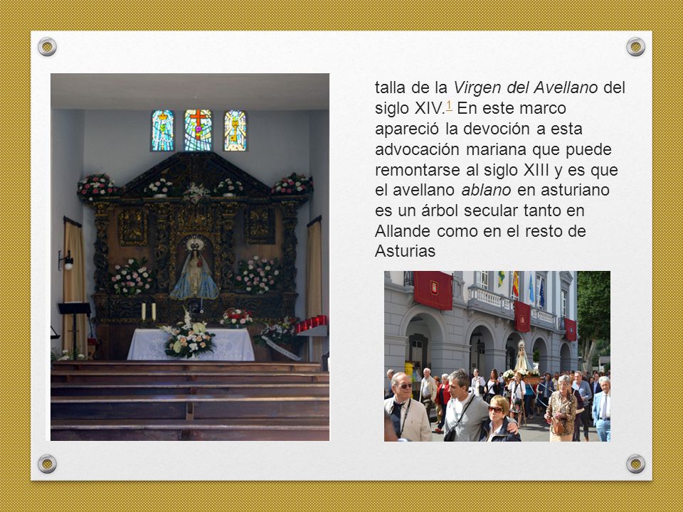 talla de la Virgen del Avellano del siglo XIV