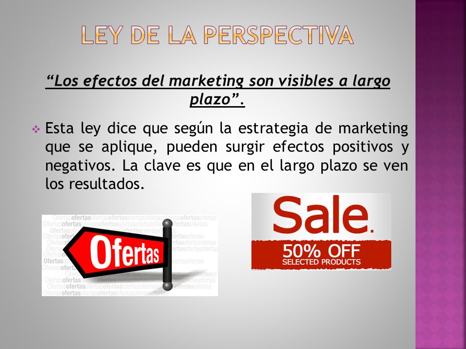 Los efectos del marketing son visibles a largo plazo .