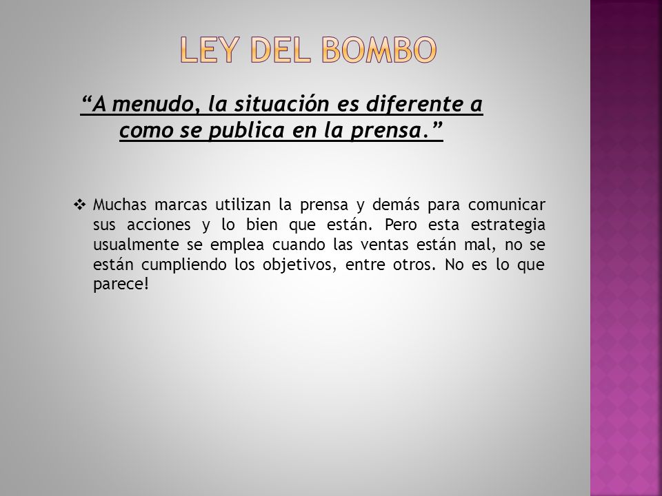 A menudo, la situación es diferente a como se publica en la prensa.