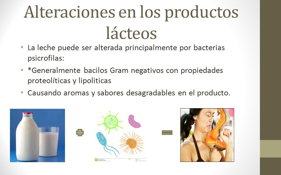 Alteraciones en los productos lácteos