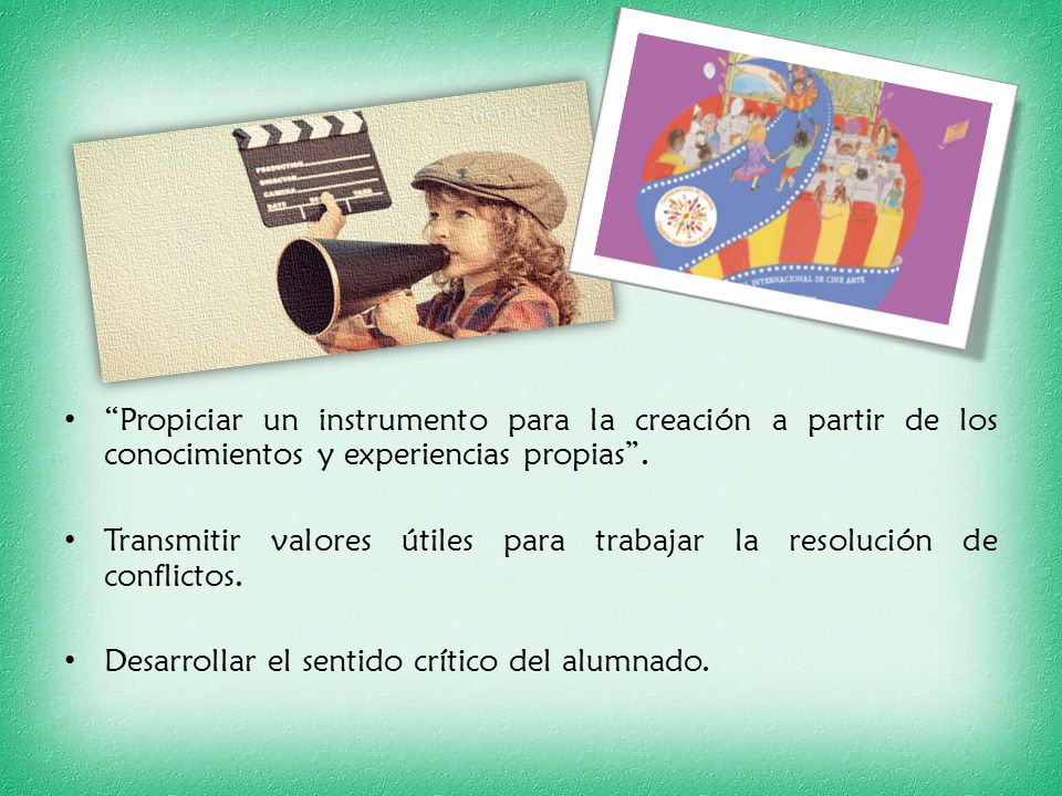 Propiciar un instrumento para la creación a partir de los conocimientos y experiencias propias .