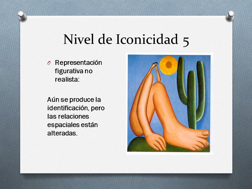 Nivel de Iconicidad 5 Representación figurativa no realista: