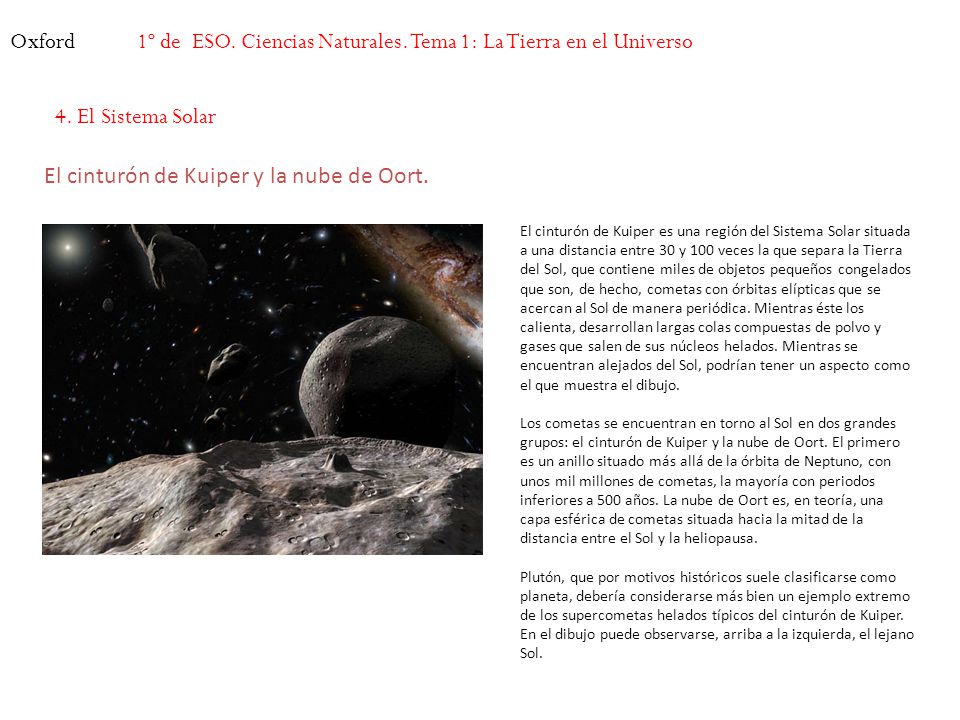 1º de ESO. Ciencias Naturales. Tema 1: La Tierra en el Universo