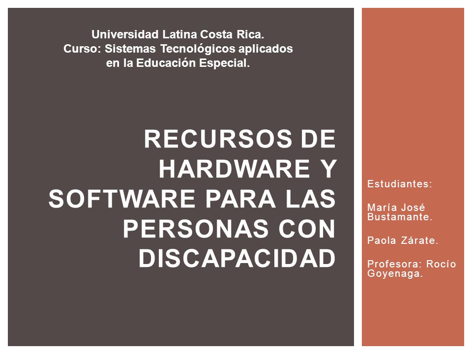 Recursos de Hardware y software para las personas con discapacidad