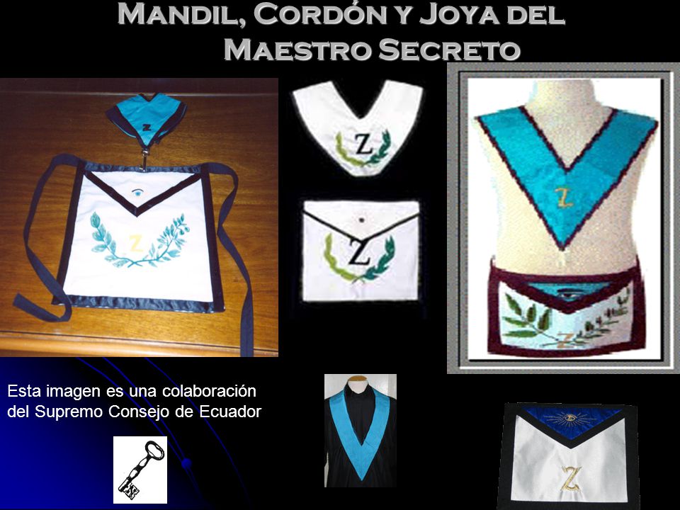 Mandil, Cordón y Joya del Maestro Secreto