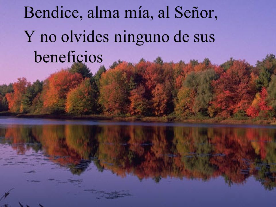 Bendice, alma mía, al Señor,